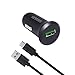Fast USB C Car charger, Ofspower QC 3.0 Quick USB Car Charger with USB C Cable for Galaxy S8 S7 S6, LG G5, HTC M8 M9