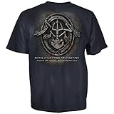 Chris Kyle Frog Foundation Frog Skeleton Metal Oval Logo T-Shirt