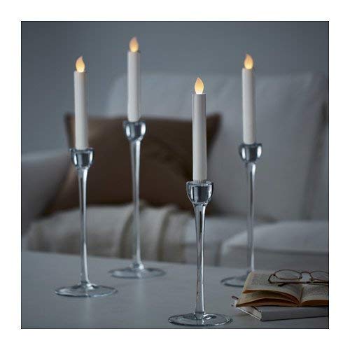 IKEA FULLTALIG Candlestick, Set Of 3 Powder Coating Black Aluminum