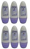 Dove Talco Antiperspirant Deodorant Roll-On 48 Hour 50 Ml Travel Size (Pack of 6)
