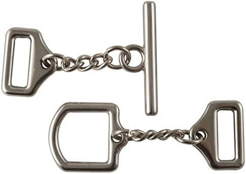 Chain Cuff Link Clasp Closure in Nickel Finish