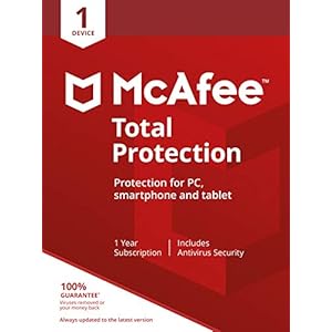 McAfee Total Protection 2020 | 1 Device | PC/Mac/Android/Smartphones | Activation code by post|1 Device|1|One time|PC…