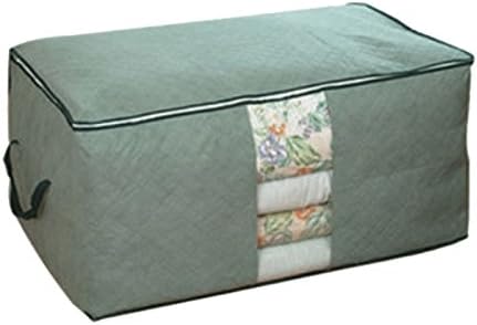 Bilila Bamboo charcoal clothing storage bag Quilt storage case Bedding organizer Non-wooven bag (Gray)