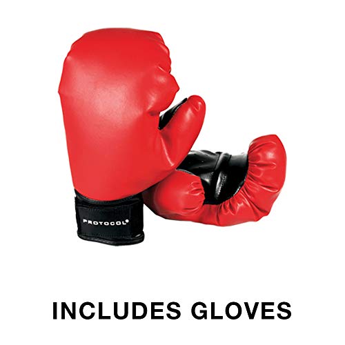 Protocol-punching-bag-with-stand-For-Adults-Kids-Punching-bag-with-stand-plus-boxing-gloves-Adjustable-height-stand-Great-for-exercise-and-fitness-fun-for-the-entire-family