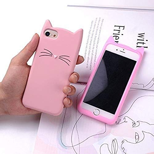 Yes2Good Cat Covers, Cute 3D Mustache Cat Kitty Soft Silicone Mobile Phone Back Cases Compatible for Oppo A57