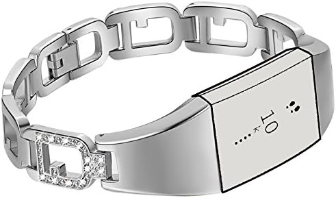 Gocybei Replacement Bands Compatible for Fitbit Charge 2, Premium Watch Accessory Metal Band Compatible for Fitbit Charge 2/ Fitbit Charge 2 Band (No Tracker)