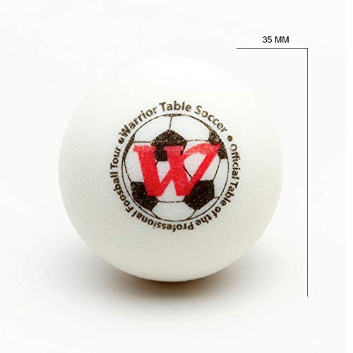 Warrior Table Soccer Foosball Table Replacement Foosballs - Official Tournament Game Ball- Tabletop Soccer Balls (4, White) - Thumbnail 3