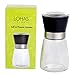 LOHAS Home High Grips Glass Salt or Pepper Grinder, Glass Body Seasoning Bottle, 1-Pack, Black