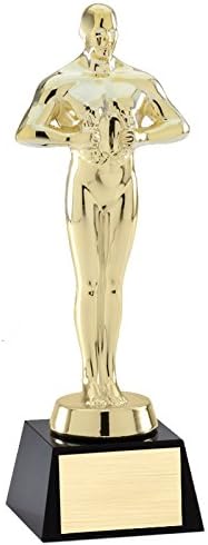 SHOP AWARDS AND GIFTS Customizable Bright Gold Polished Metal Achievement Trophy Figure,Includes Personalization