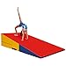 gymmatsdirect Folding Gymnastics Incline Mat Large Cheese Wedge Ramp Skill Shape Triangle Tumbling Mats for Kids Play Home Exercise Aerobics
