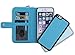 iPhone 8 Plus Case, iPhone 7 Plus Zipper Wallet Case, Pasonomi PU Leather Protective Shell Detachable Folio Flip Holster Carrying Case with Card Holder for Apple iPhone 8 Plus & 7 Plus (Blue)