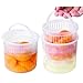 Sistema Containers Lunch Salad Set with Klip It Lids -- Set of 4 Large Sistema Lunch Containers, 23 Ounce / 0.7 Liter (BPA-Free, Food Safe, Microwave Safe)