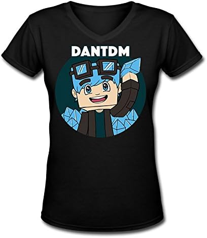 DEBIEW Women's TheDiamondMinecart DanTDM V-neck T-shirt Black