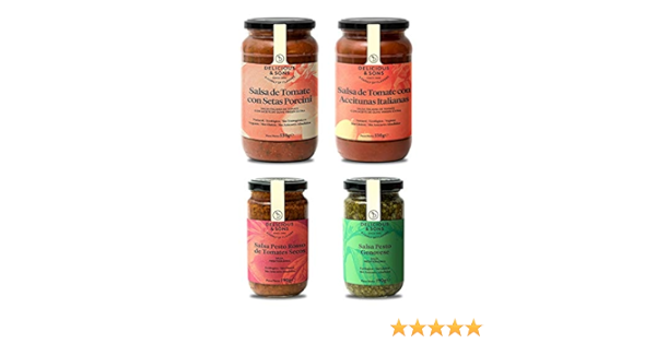 Delicious & Sons Pack de Salsas Italianas - Ecológicas - Sin ...