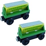 TWO Dumping Sand Cargo Cars - Thomas & Friends Wooden Railway Tank Train Engine - Brand New Loose