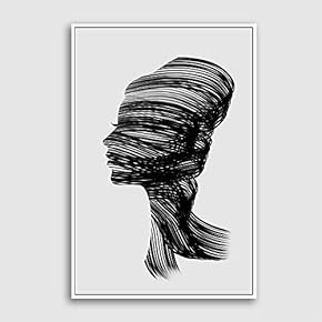 Framed Canvas Home Artwork Decoration Portrait Canvas Wall Art for Living Room, Bedroom - 16x24 inches