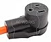 AC WORKS 10/3 STW 1.5 ft. Welder Adapter Cord 3-Prong 10-30P Dryer Plug to 6-50R Welder Outlet WD1030650-018