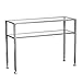 SEI Furniture Jaymes Metal & Glass 2-Tier Console Table, Silver/Black Distressing