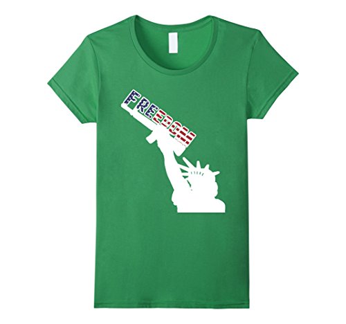 Womens Freedom Independence tshirt Large Grass