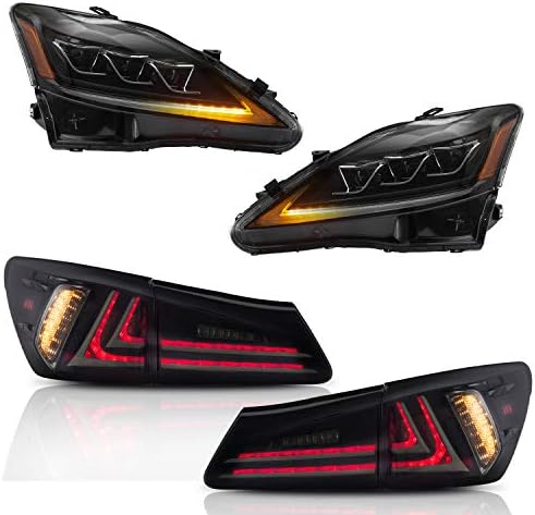 USEKA 2006-2012 LED Headlights+Tail Lights For IS250 IS350 ISF Assembly with Sequential