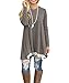 FOMANSH Women's Lace Tunic Shirt Long Sleeve Tunic Top Blouse,Gray,XX-Large/US 20-22