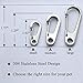 IVIA Dog Tag Clips/Multiple Size 304 Stainless Steel Quick Clip with Rings/Easy Change Pet ID Tag Holder for Small/Medium/Large Dog Cat Collars and Harnesses.(3 Pack)