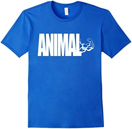 Mens C544 ANIMAL Gym T Shirt Workout MMA Fitness Motivation Tee 2XL Royal Blue