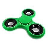 Spinners by IN Global Plastic Finger Toy Stress Reducer Fidget Spinners, Green, 3.6