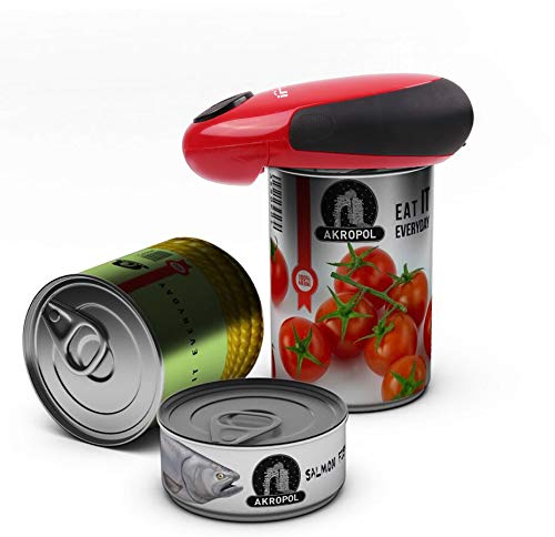 Electric Can Opener, Batteries Operated Smooth Soft Edge with One-Touch, Automatic Can Opener for Arthritis Individuals, Seniors, Chef's Best Choice(2AA Batteries not included)