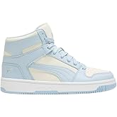 Puma Women's Rebound Layup Mid Shoes, White-Haute Tropic-Silver AH25, 11