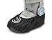 iGuerburn Medical Fracture Walking Boot/Shoe Cover Waterproof Orthopedic Foot Cast Cover with Smiley Face - Black (Medium)