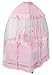 Big Oshi Portable Playard Deluxe Bundle - Nursery Center With Canopy Net Topper - Medium Size - Lightweight, Compact Design, Includes Carry Bag - Perfect for Indoor or Outdoor Backyard Use, Pink