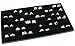 Glass Top Black Jewelry Display Case 72 Slot Ring Tray