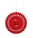 Ruby Red Solid Premium Tissue Paper Fan - 16