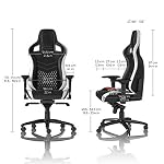 noblechairs EPIC. Sedia gaming, Pelle Vera, Nero/Bianco/Rosso3