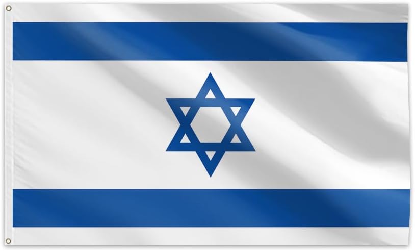 Flags - Israel Flag 3X5 FT,2 Sturdy Brass Buckles 100% Polyester Not Easy To Fade，Strong And Sturdy. (Israel)
