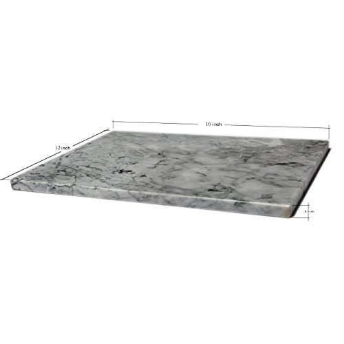 Kota Japan Premium Non-Stick Natural Marble Pastry Board Slab 12" X 16â€ with No-Slip Rubber Feet for Stability and to Protect your Countertop | Easy to Clean | Stays Cool