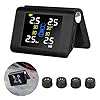 Jansite TPMS Zonne-energie Bandenspanningscontrolesysteem met 4 externe sensoren LCD Real-time weergave Autobanddruk…