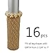 MelonBoat Chair Socks, Furniture Leg Feet Wood Floor Protectors Set, Cross Knitted, Set of 16 Light Brown