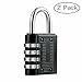 2 Pack Combination Lock 4 Digit Padlock for School, Gym & Sports Locker,Luggage Suitcase Baggage Locks,Filing Cabinets,Fence,Toolbox,Case(Black),Set Your Own Combination