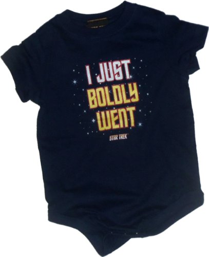 "I JUST BOLDLY WENT" -- STAR TREK INFANT ONE-PIECE SNAPSUIT