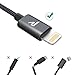 RAMPOW iPhone Charger Cable 3ft, MFi Certified & Nylon Braided - Lightning Cable - Fast Charging & Sync - iPhone Cable for iPhone 12 Pro Max 12 Mini 11 Pro Max SE XS XR X iPad iPod - Space Gray