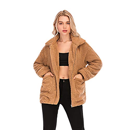 YYW Jackets For Women,Casual Fleece Fuzzy Faux Shearling Warm