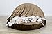 FurHaven Pet Dog Bed | Orthopedic Round Microvelvet Snuggery Burrow Pet Bed for Dogs & Cats, Espresso, 35-inch