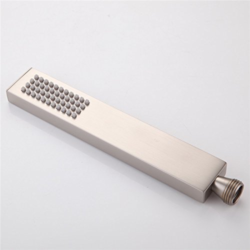 Ownace Square Solid Brass Brushed Nickel Hand Held Shower Head With