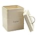 Harbour Housewares 3 Piece Industrial Tea Coffee Sugar Canister Set - Vintage Style Steel Kitchen Storage Caddy with Lid - Cream