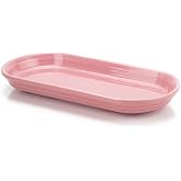 Fiesta&reg; Oblong Serving Platter, 12" &ndash; Durable Ceramic, Lead-Free, Dishwasher/Microwave/Oven Safe &ndash; Made in USA Dinnerware - Peony