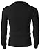 H2H Men's Shirt Long Sleeve Cotton Lightweight Henley T-Shirt Black US L/Asia XL (CMTTL045)