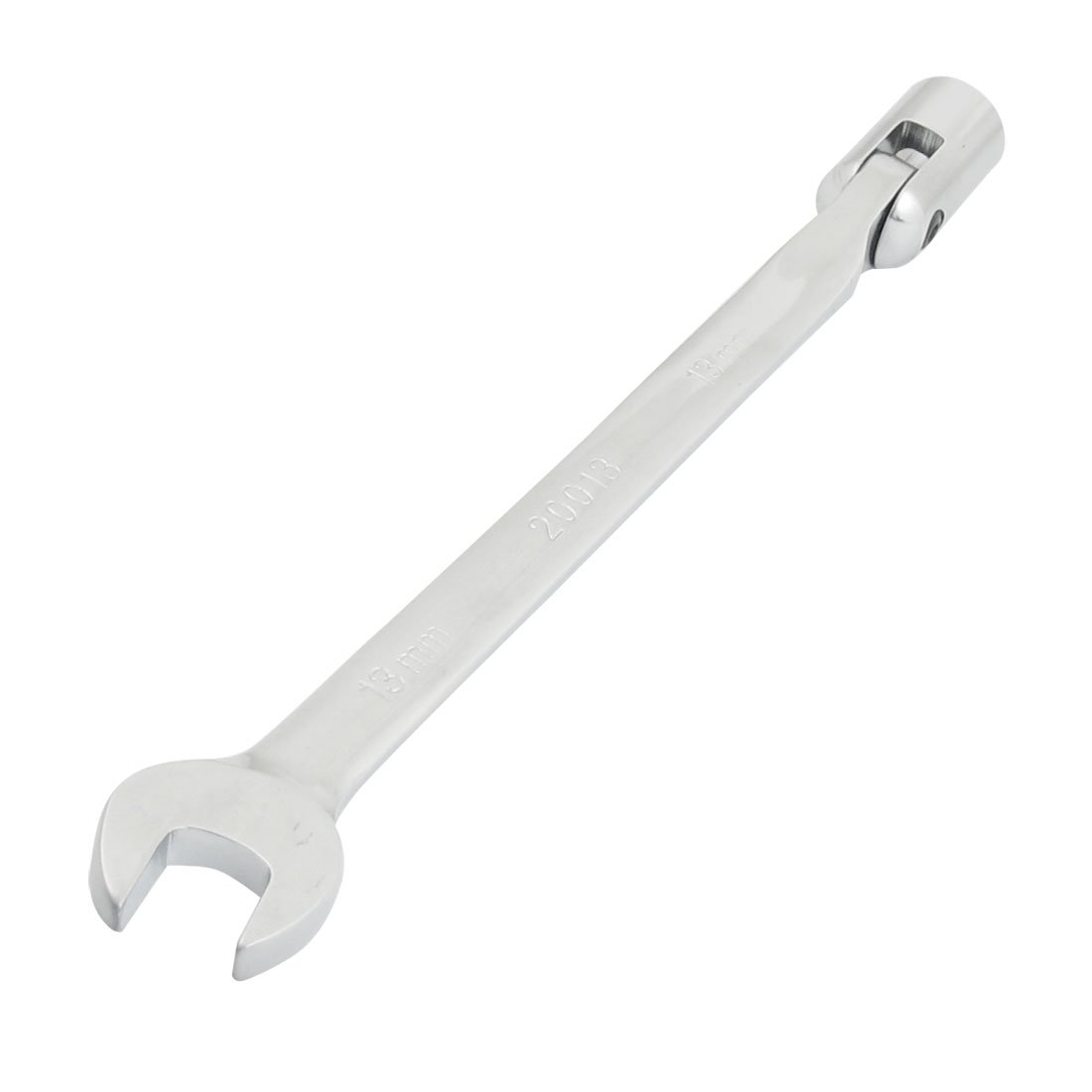 sourcing map a13030500ux0024 Metal Flex-Head Open End Wrench Combination Spanner 13mm
