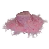 Pink Fluffy Feather Hat